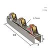 8mm/10mm Sliding Door Roller Clamp Stainless Steel Wheel Pulley Rollers For Bathroom Glass Door Shop Display Cases Wardrobe