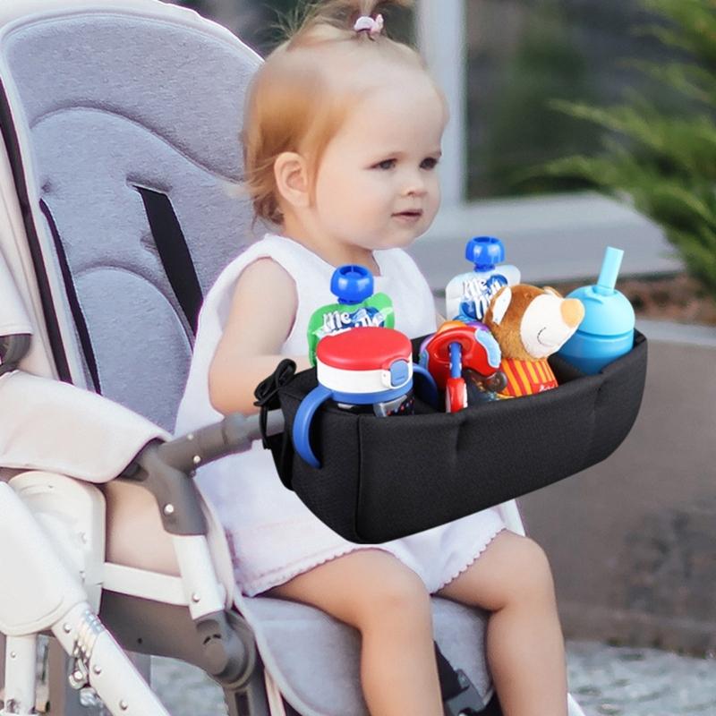 Multifunctional Strollers Storage Hanging Bag with Spacious Compartment for Baby Bottles Toy Snacks Secure Attachment