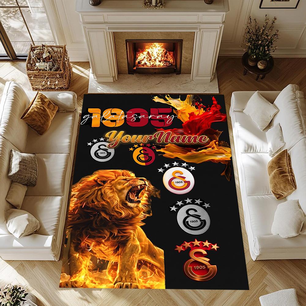 Galatasaray 329 Customized Name Carpet Suitable for Living Rooms Entryway Balcony Kitchen Antislip Carpet Decorate Offices