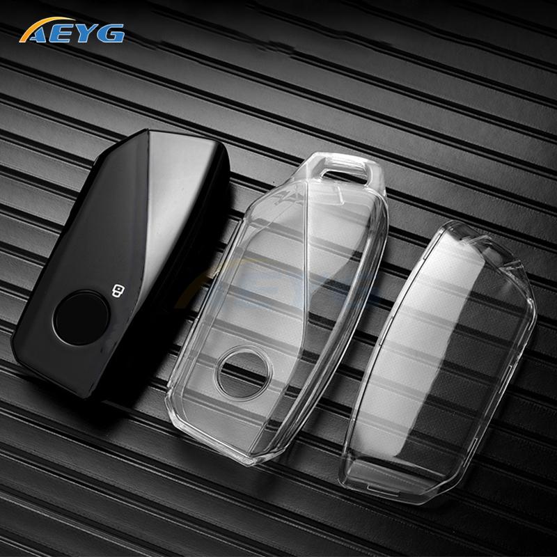 Tpu Car Key Case Cover Shell Fob For Bmw Series 7 735I 740Li X7 X1 U11  I7 G07 Lci Xm  Key Chain Accessories