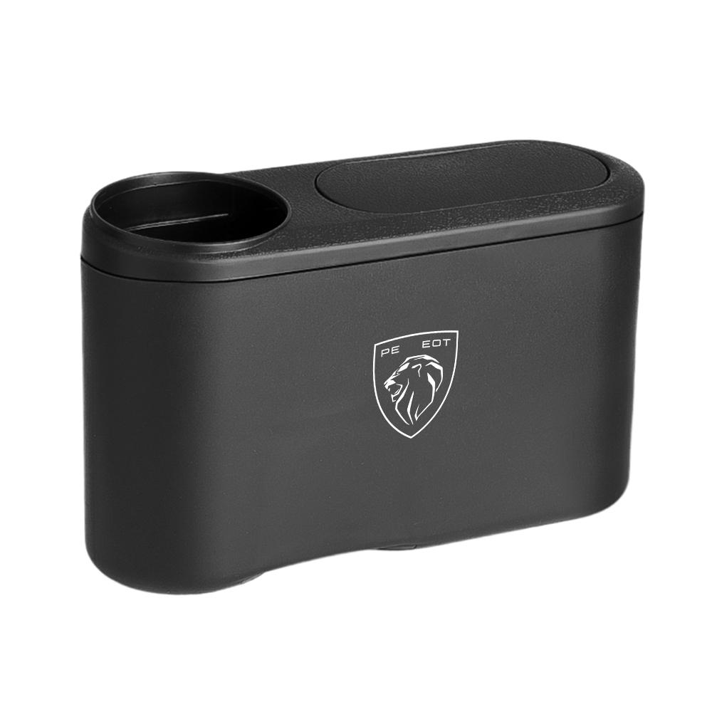 Portable Car Trash Can Hanging Garbage Storage Box Cup Holder For Peugeot 208 4008 308 2008 207 508 607 107 307 407 5008 106 205