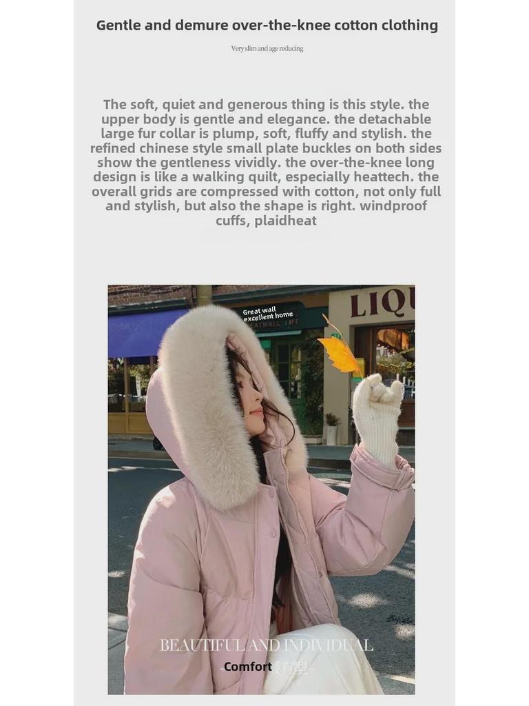 Women's 2024 Winter Long Over-the-Knee Oversized Thick Down Jacket