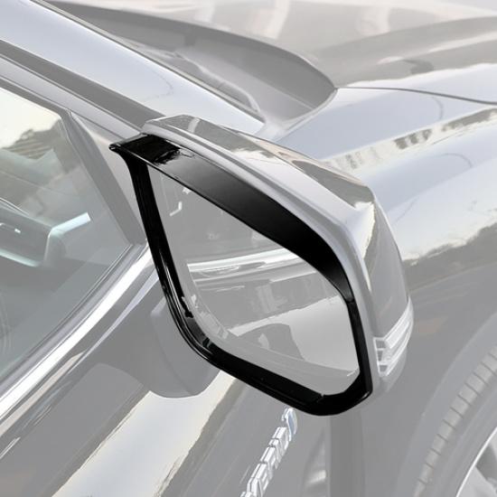 For Toyota 4Runner 2025+ Glossy Black Look Side Mirror Rain Eyebrow Cover Trim
