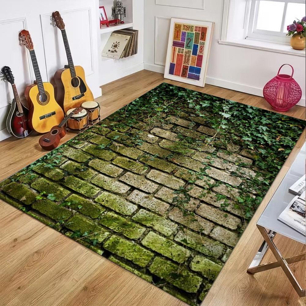 Rugs Realistic Moss Wall Surface Floor Mat Home Decor Easy To Clean Mat Table Rug Soft Non-slip Carpet for Kids Room Bedroom