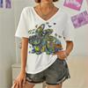 Everyday Versatile Little White Rabbit 3D Print Casual Women T Shirt 2023 Summer Cartoon Short Sleeved Fashion Loose Ladies Top