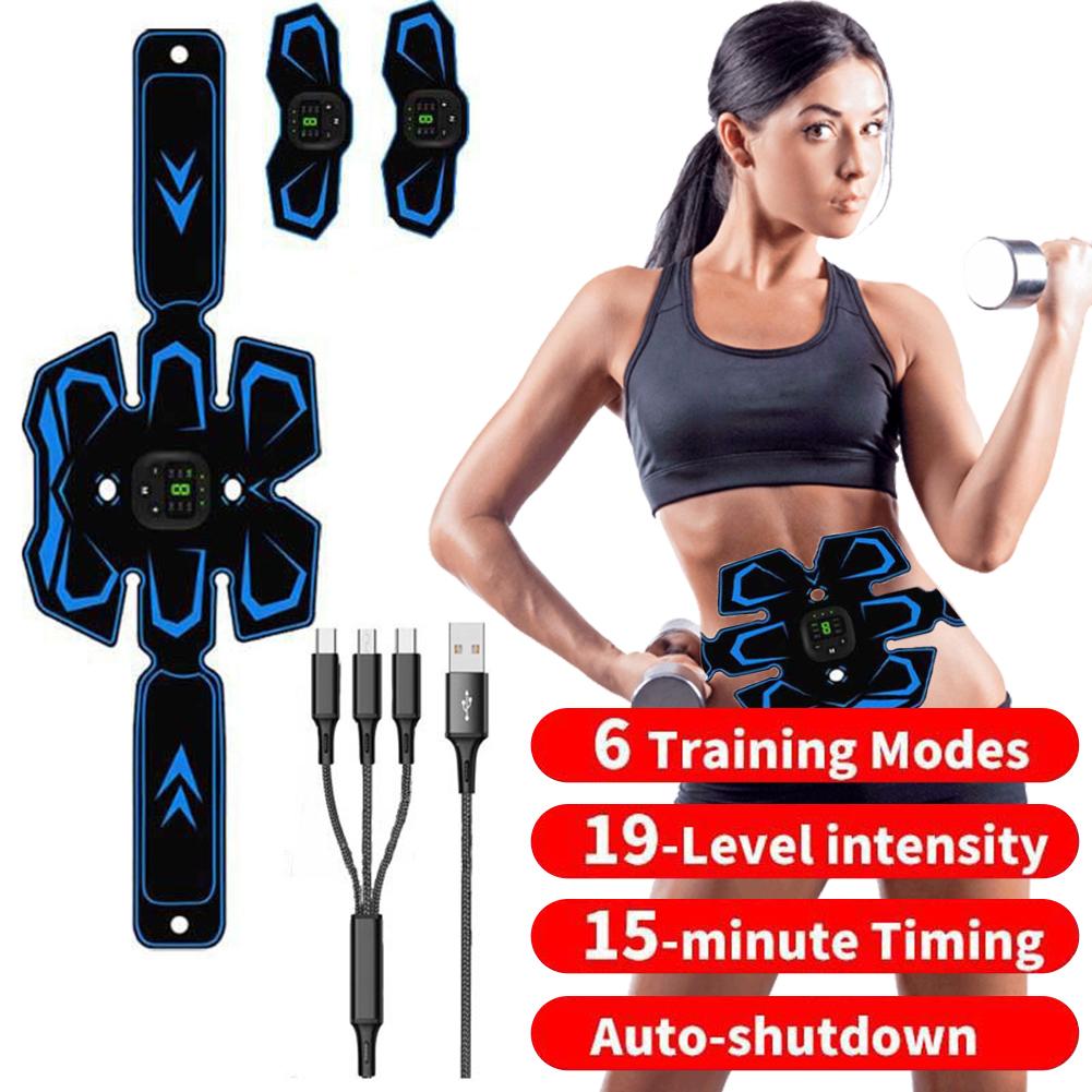 EMS Electric Smart Trainer Belt LED Display Weight Loss Fitness Vibration Belt USB Rechargeable Electric Body Slimming Massager