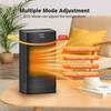 Space Heater, 1500W PTC Fast Portable Electric Heater with 70° Oscillation & Timer for Bedroom