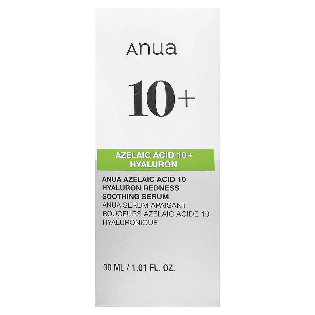 Anua Azelaic Acid 10 Hyaluronic Acid Redness Soothing Serum, 30ml (1.01 Fl Oz)