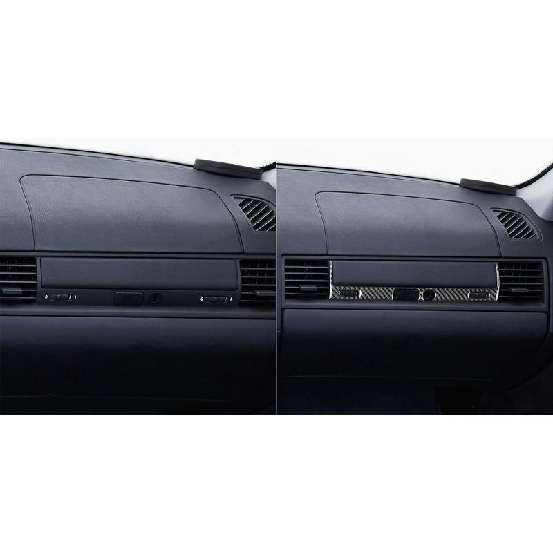 Real Carbon Fiber Car Accessories Passenger Dashboard Storage Trim Cover Soft Sticker For BMW E36 3 Series/M3 1994 1995 1996