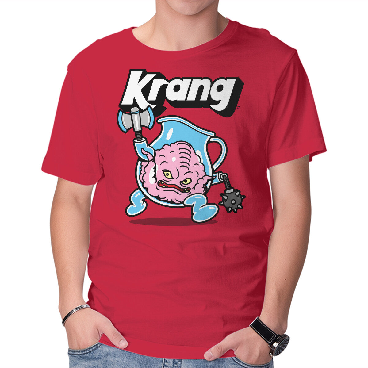 Unisex Crew Neck T-Shirt Krang-Aid Graphic Short Sleeve Casual Tee XXXL