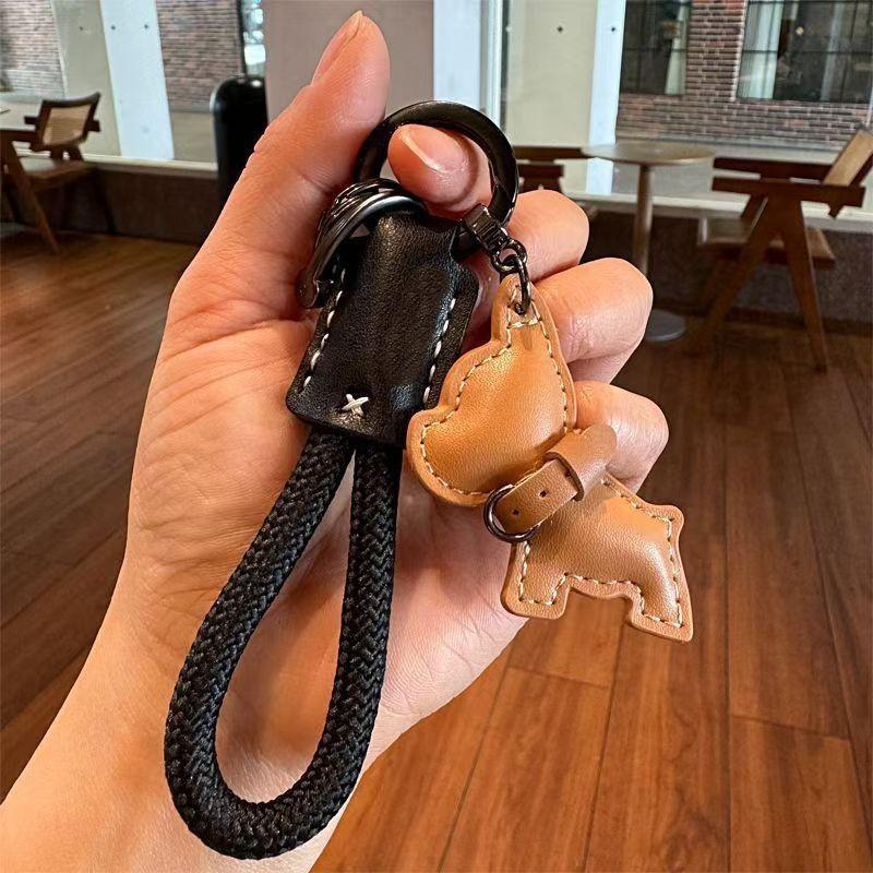 Handmade French Bulldog Keychain, Cute Dog Car Key Holder, Creative Couple Gift, Premium Bag Charm Accessory