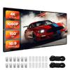 VEVOR Projector Screen, 3810 Mm 16:9 4K 1080 HD Projection Screen, Wall Mounted Projection Dispaly Projector with 12 Hooks and Double-Sided Tapes