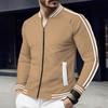 Giacche Europee E Americane, Giubbotti da Baseball, Taglie Grandi, Collo Alto, Zip Monocolore, Giacche Versatili da Esterno, Top