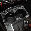Carbon Fiber Car Accessories Center Cup Holder Panel Modified Interior Trim Cover Soft Sticker For Alfa Romeo Giulia 2017-