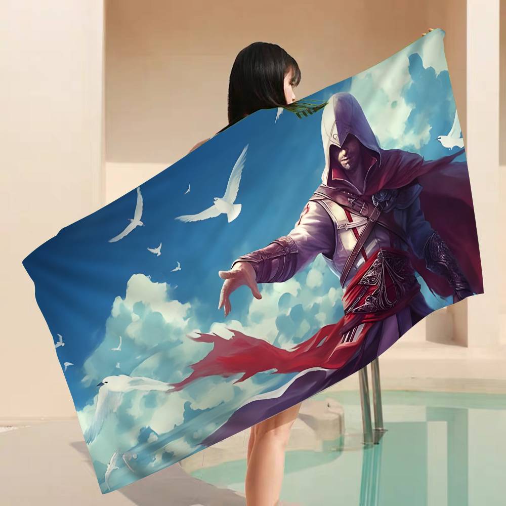 A-Assassins CreedS Microfiber Blanket Quick Drying Beach Towels Oversized Printing Super Absorbent Pool Towel Blanket