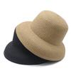 Straw Hat Women Summer Big Brim French Sunscreen Hepburn Wind Visor Beach Bucket Hat Foldable Visor Children