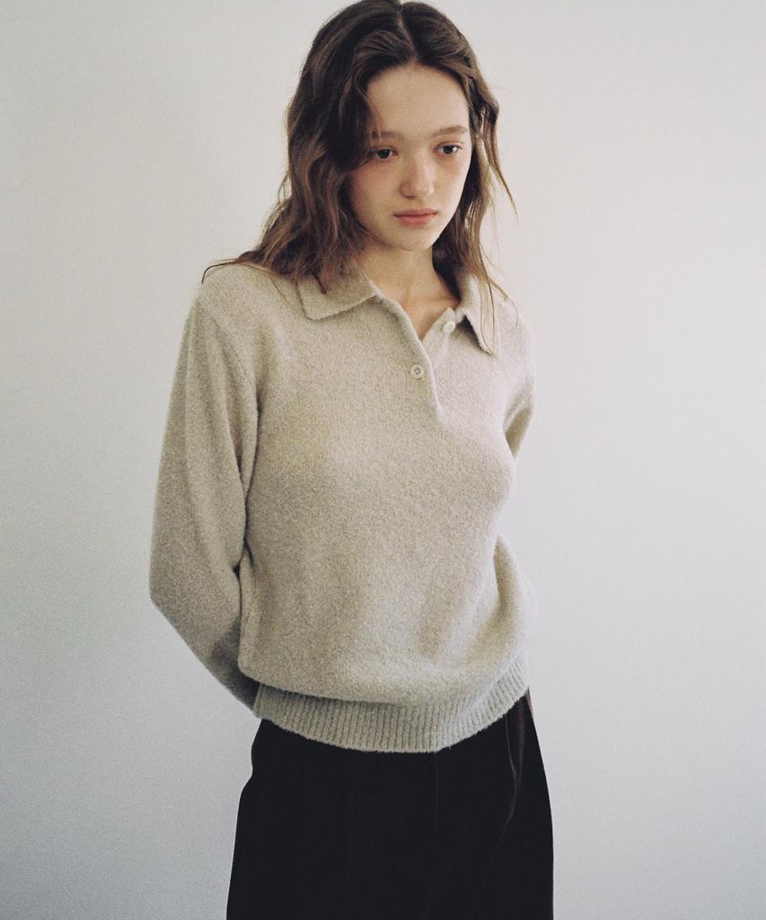ANDNEEDS Ray Boucle Knit (Beige)