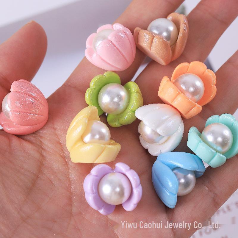 Ocean Pearl Shell Resin Jewelry DIY Keychain & Phone Chain Accessories
