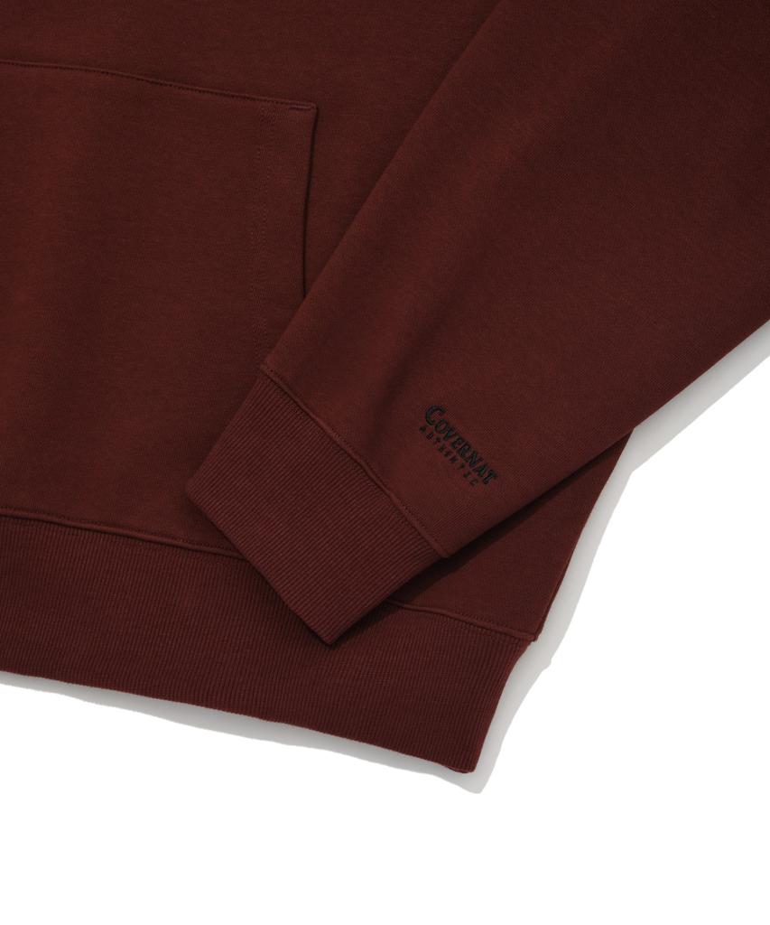COVERNAT Arch Logo Half Zip Sweatshirt Deep Red