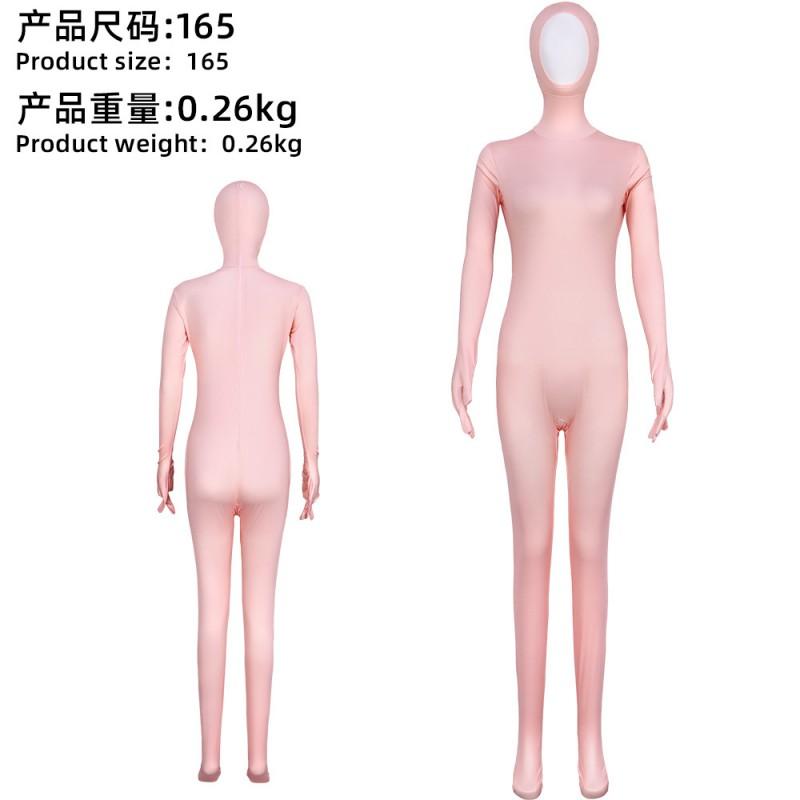 Orange Full-Body Zentai Costume With Tutu Dr. Seuss Themed Halloween Party Outfit