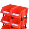 6 Pieces Hardware Storage Organizer Stackable Bin Container with 4 Connect Pillars Garage