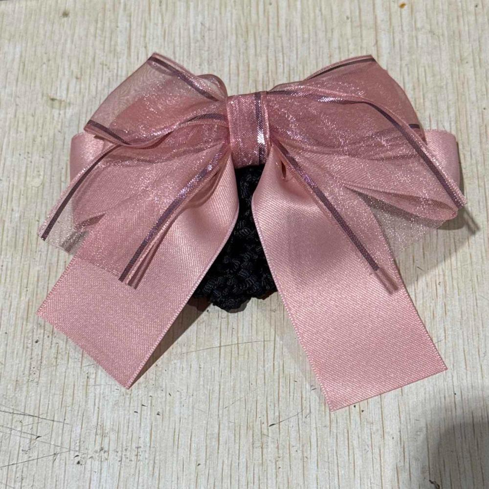 Bow Korean Bun Snood Cloth Hairgrips Cover Net Headwear Bowknot Hair Bun  Hotel