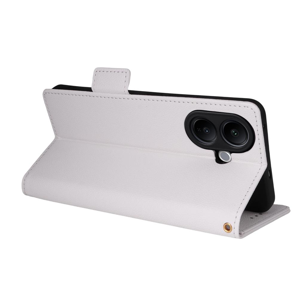 For Vivo V60 Lite 4G/5G Case Litchi Texture Wallet Leather Phone Cover with Wrist Strap