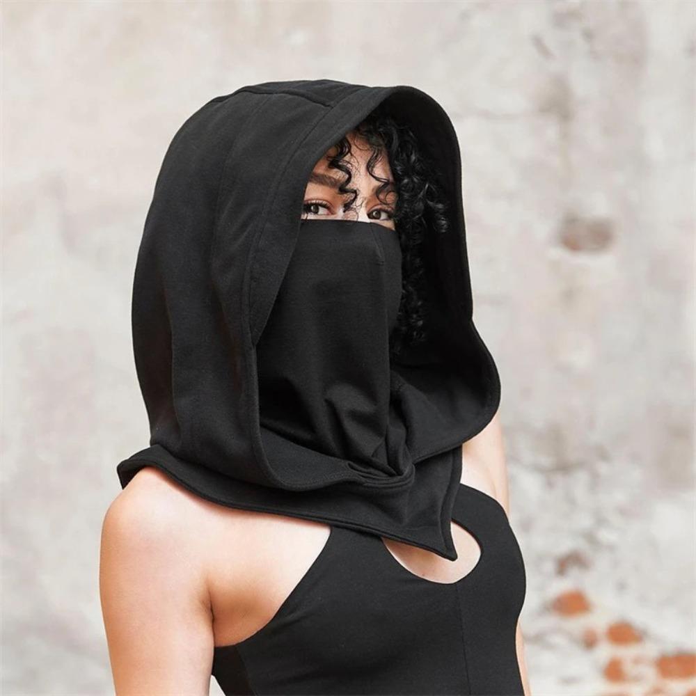 Black Medieval Mask Hat Unisex Assassin Cosplay Costume Accessories Halloween Costumes