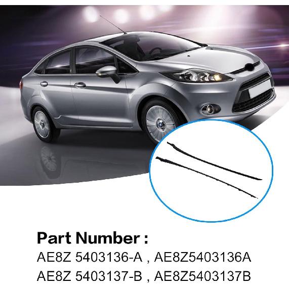 FZJDSD Modanatura Trim Montante Anteriore Sinistro e Destro Parabrezza AE8Z5403136A AE8Z5403137B Compatibile con Ford Fiesta 2011 2012 2013 2014 2015 2016