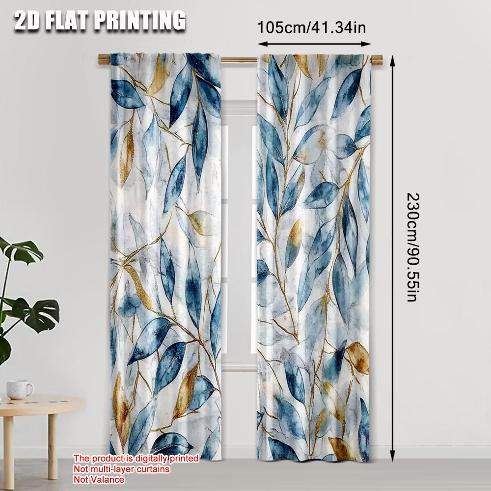 2pcs   plane printing Curtains&Window Treatment Art Floral Versatile 100% Polyester (without rod) Versatile All Perfect for