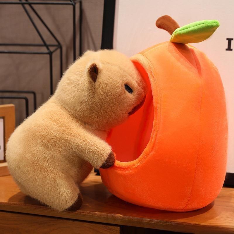 Capybara Fruit Nest Cartoon Plush Toy Girls Gift For Children Bedroom Decor