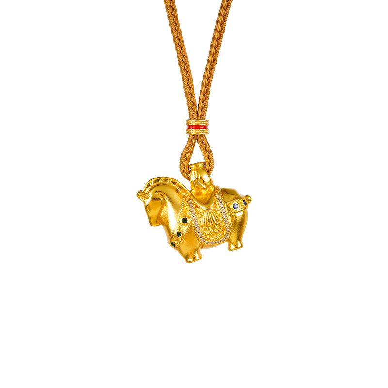 Versatile and High-end Zodiac Pony Girl Light Luxury Style Jewelry Necklace Pendant