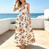 U-Neck Sleeveless Maxi Dress,Lightweight with Flowy Skirt,Elegant Casual Dress for Daily Outings & Parties