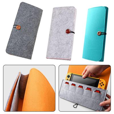 Portable Carrying Cover For Switch 2 Case Felt Pouch With Storage Card Slots Protective Bag For NS 2 Console Travel Accessories