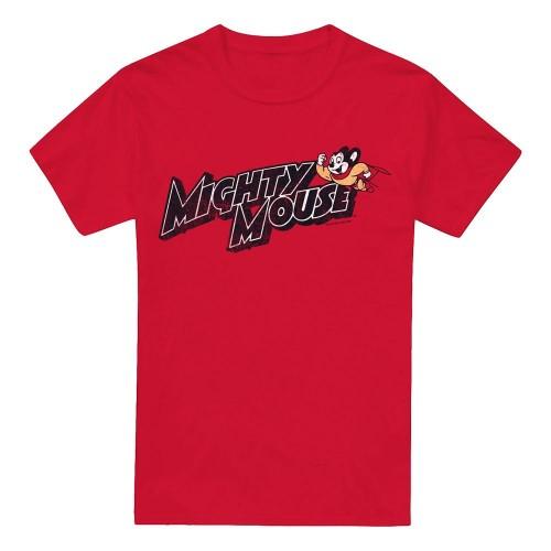 Mighty Mouse Mens Might Logo T-Shirt