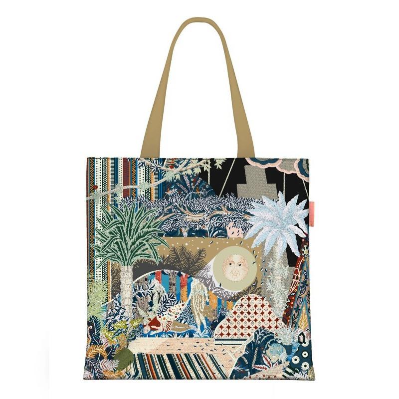 Printed Canvas Bag Women's Hand Bag Large Capacity Student Tutoring Shoulder Bag