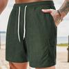Summer Solid Color Lace Up Sports Five Quarter Shorts Men's Multi Pocket Shorts Casual Pants