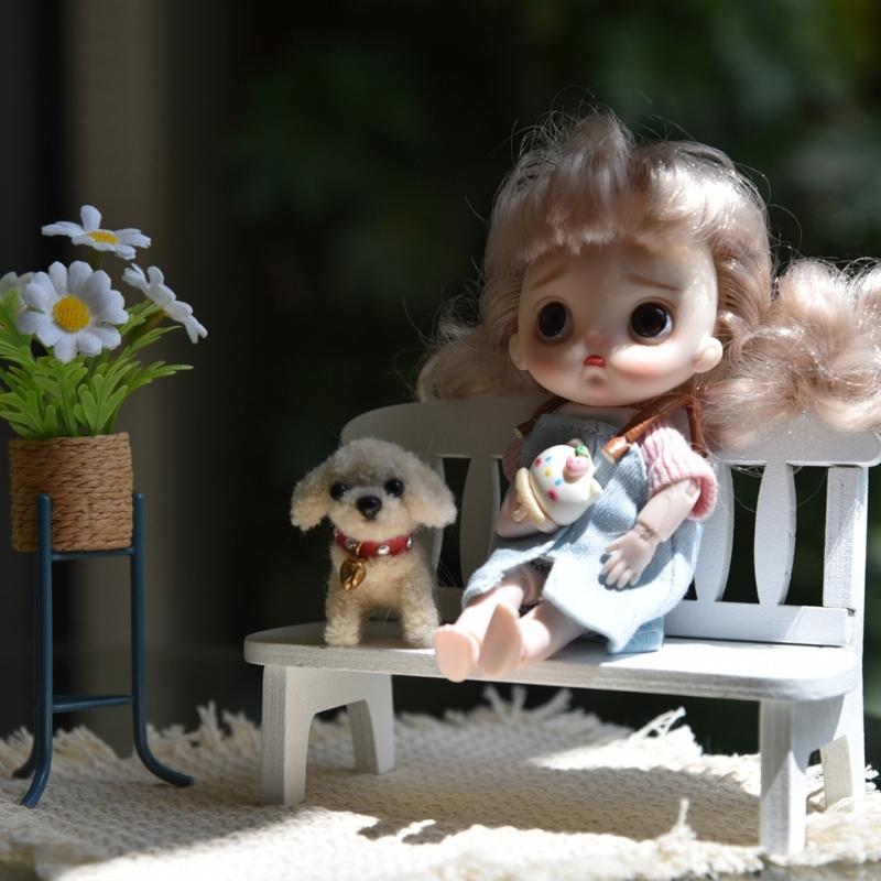 Wooden Chair Model Figure Miniature Furniture for Children Imaginative Pretend Play Game And Doll House Scene Arrangement