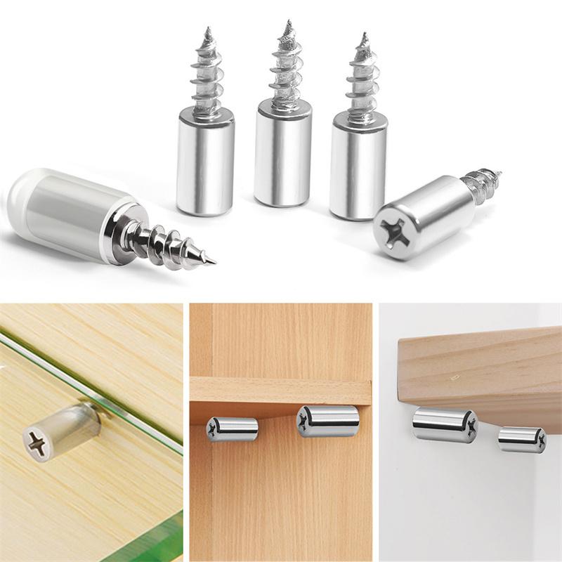 Self Tapping Screw Cabinet Shelf Bracket Laminate Support with Rubber Sleeve Non-Slip Layer Glass Plate Holder Fixed Screw