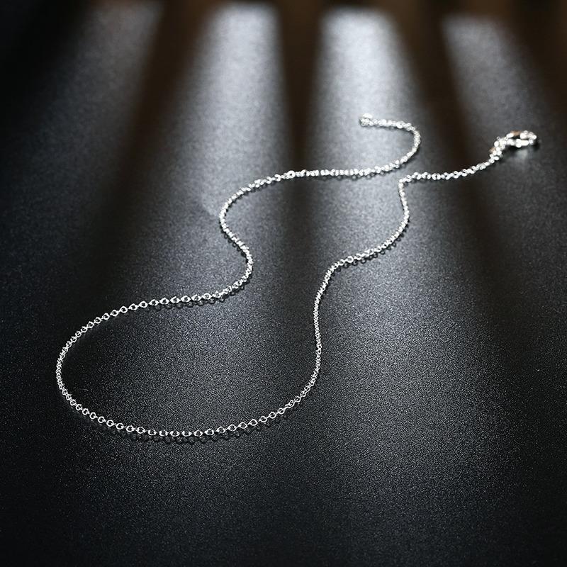 30PCS   Copper 1MM circle round chains necklace for women fashion party luxury designer jewelry wedding  pendant