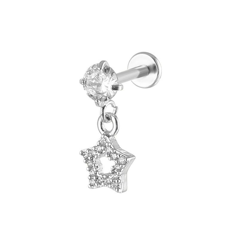 Internally Threaded Lip Stud Ear Cartilage Hoop Dangle Body Piercing Jewelry