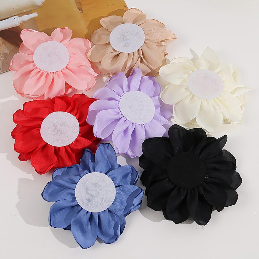 Delicate Camellia Accessories Multi Layered Fabric Flower Hair/Clothes Embellishments Craft Supplies for DIY Enthusiasts