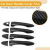 Car Door Handle Cover Trim- for Kia Sportage 2011-2015 Carbon Fiber Black