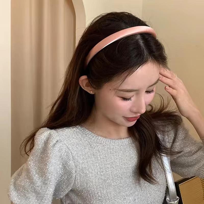New Glossy Thin Hairband for Women Lady Sweet Candy Colors Thin Headband Hair Hoop JK Korean Girl Headdress Hair Accessories