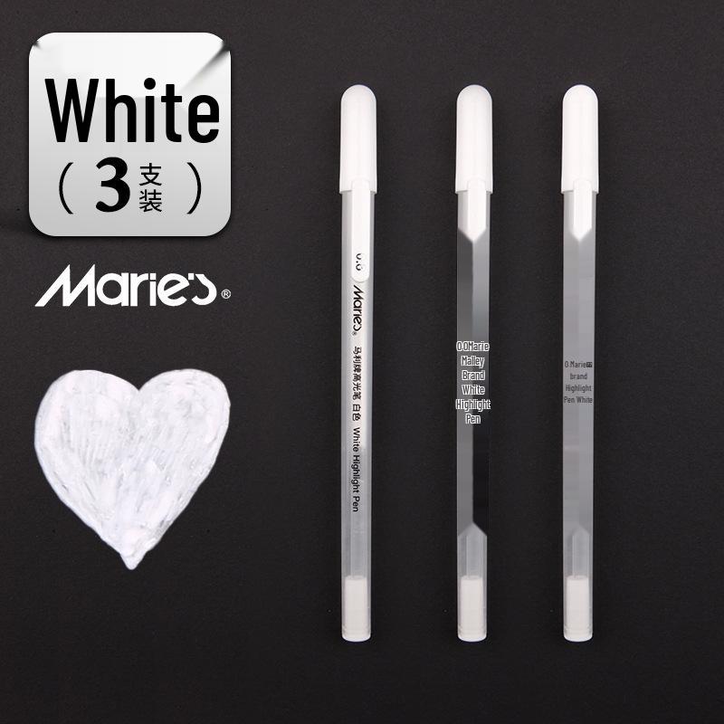 Mali Weißer Highlight-Stift für Manga und Skizzen mit Schwarzem Hintergrund