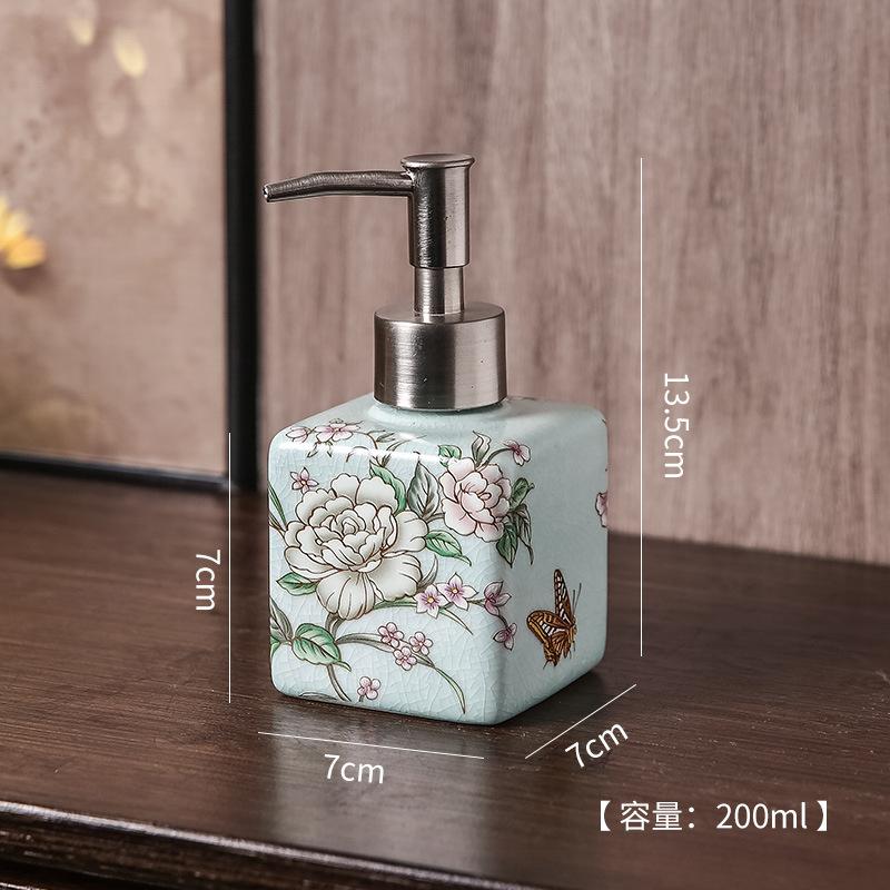 Nordic ceramic hand sanitizer bottle Hotel lotion shampoo bath separate bottle Simple toilet press bottle Bathroom accessories