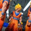 Studio Super Saiyan Goku Vegeta Ultra Figure Yellow Combat Mode Anime Model Ornament Hot Toys JT 2 Dragon Ballz and Pink Round Sensory Compression