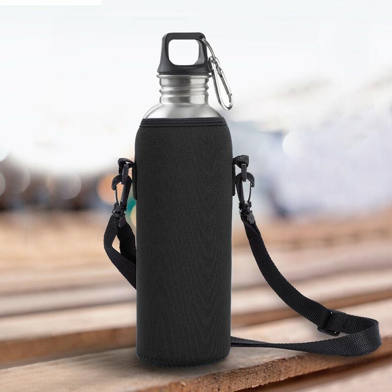 Strap Water Bottle Bag Camping Case Travel 1000ml Beverage Carrier Cover Drink Holder Insulated Storage Durable