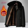 YUZHAOLIN Men's Fur Collar Thickened Winter Jacket