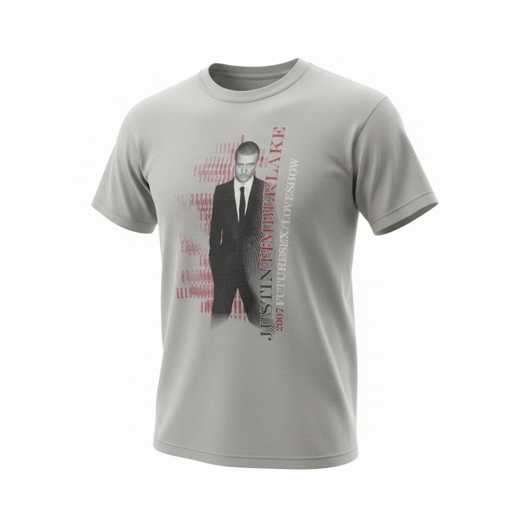 Justin Timberlake 2007 Tour Tshirt Size M See Measurement Photos #1429 XL
